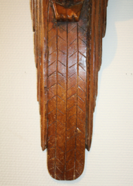 Art Deco wandconsole houten papegaai