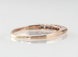 Antieke gouden Art Deco rijring met roosdiamanten