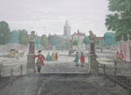 Antieke gravure Den Haag 18e eeuw