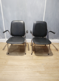Set vintage buisframe armstoelen