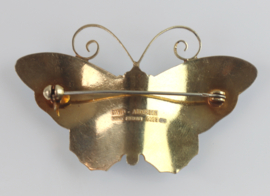 Zilveren vlinder broche David Andersen jaren ‘50