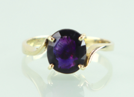 Vintage gouden ring met amethist