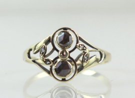 Antieke Jugendstil gouden ring met diamant