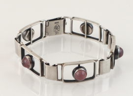 Zilveren armband rozenkwarts Georg Kramer jaren ‘60