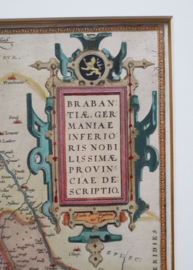 Antieke kaart Brabant 1584