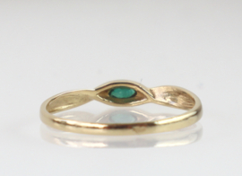 Antieke gouden ring met smaragd