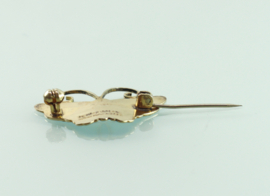 Vergulde broche vlinder email David Andersen