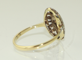 Antieke gouden Art Deco ring met oudslijpsel diamant