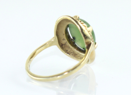 Vintage gouden ring met jade, jaren ‘60