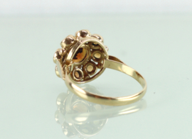 Vintage gouden ring met oranje saffieren