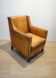 Lederen clubfauteuil