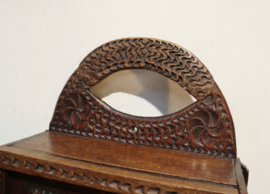 Antiek houten schooltasje