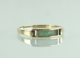 Gouden ring met jade