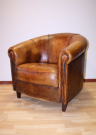 Schapenlederen clubfauteuil