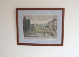 Antieke gravure Amsterdam 18e eeuw