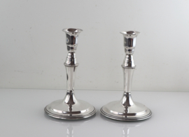 Set zilveren Deense kandelaars, 1960
