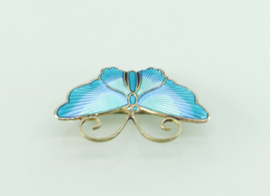 Vergulde broche vlinder email David Andersen