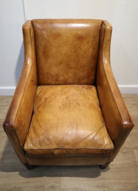 Lederen clubfauteuil