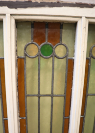 Set antieke glas-in-loodramen
