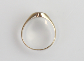 Vintage gouden ring, zegelring, met onyx