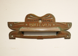 Jugendstil bronzen brievenbus