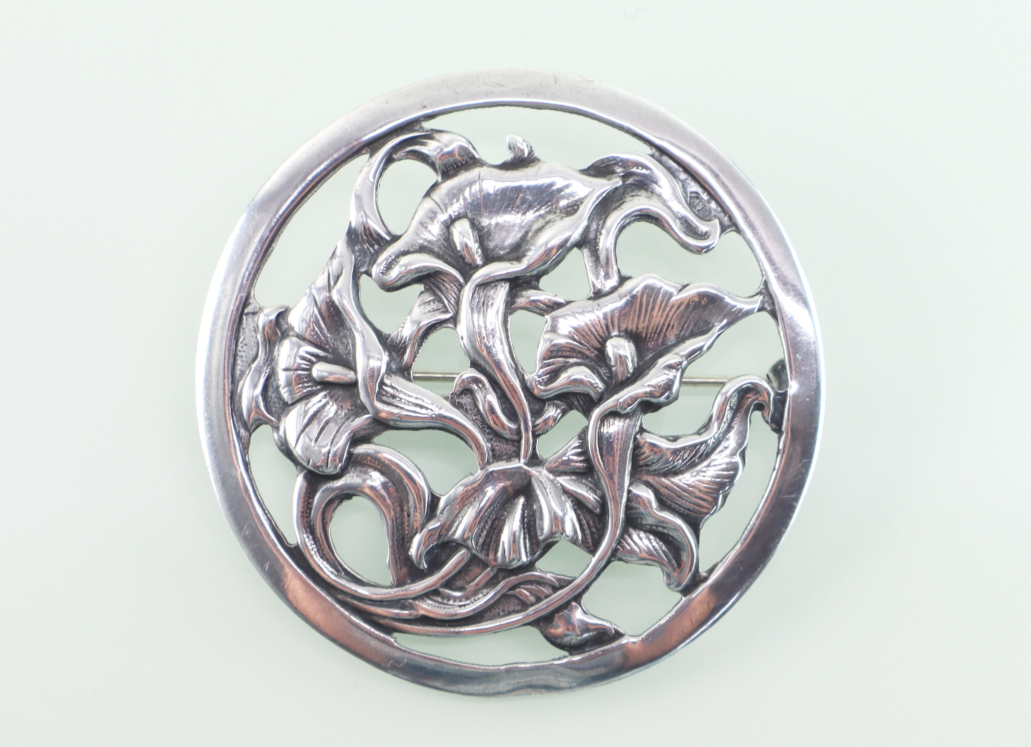 Zilveren broche Jugendstil jaren ‘40