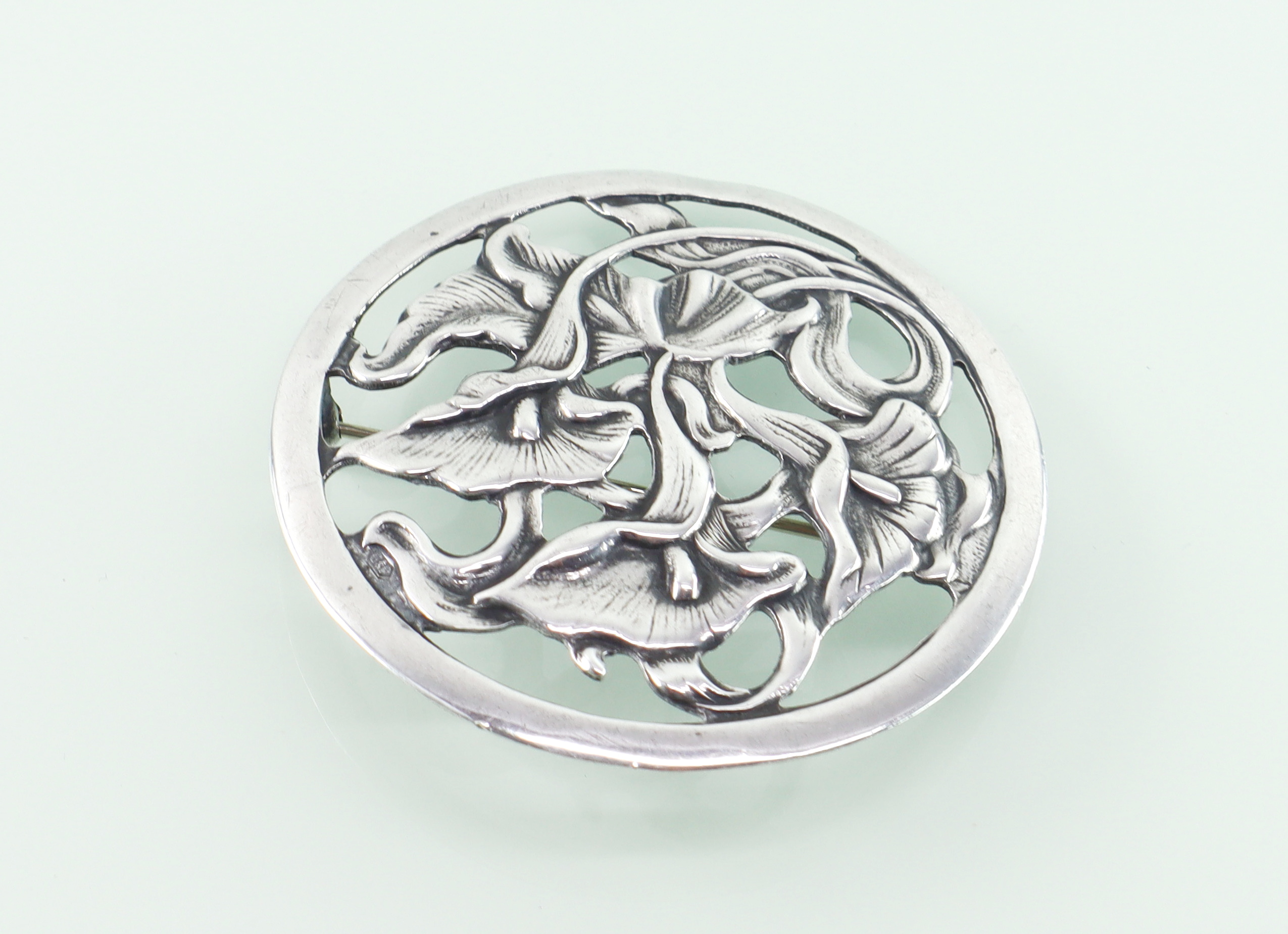 Zilveren broche Jugendstil jaren ‘40