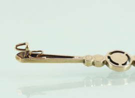 Gouden broche roosdiamanten Art Deco ca. 1910