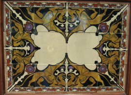 Jugendstil tegeltableau