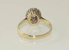 Vintage gouden rozetring met briljant geslepen diamanten