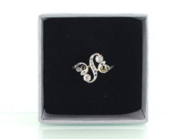 Antieke Toi et Moi goud platina ring diamanten, ca. 1900