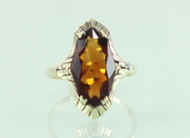 Art Deco gouden ring met citrien