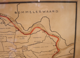 Oude waterstaatkundige kaart Oude Maasje de Donge