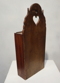 Antieke houten schooltas