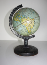 Vintage metalen globe ca 1925