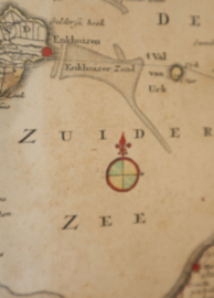 Antieke kaart Holland, 18e eeuw