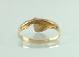 Vintage gouden ring parel Lapponia, 1979