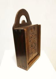 Antiek houten schooltasje