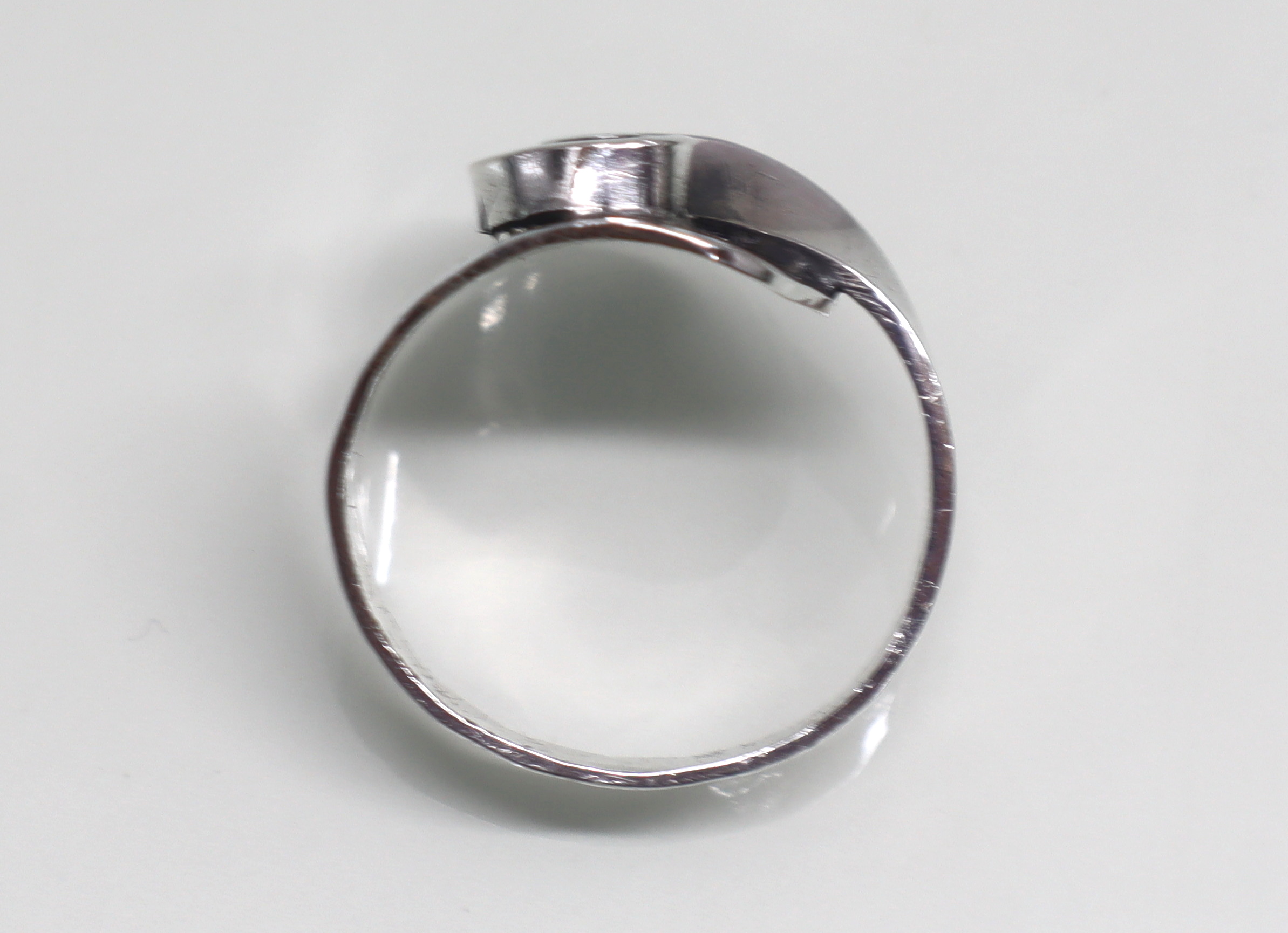 Vintage modernistische zilveren ring jaren ‘30