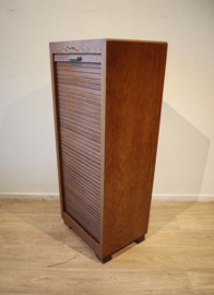 Vintage eiken rolluikkast ca. 1950