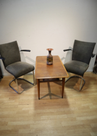 Set Vintage buisframe armstoelen De Wit