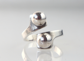 Vintage zilveren ring, Bengt Hallberg, Zweden ‘70