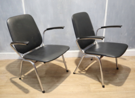 Set vintage buisframe armstoelen
