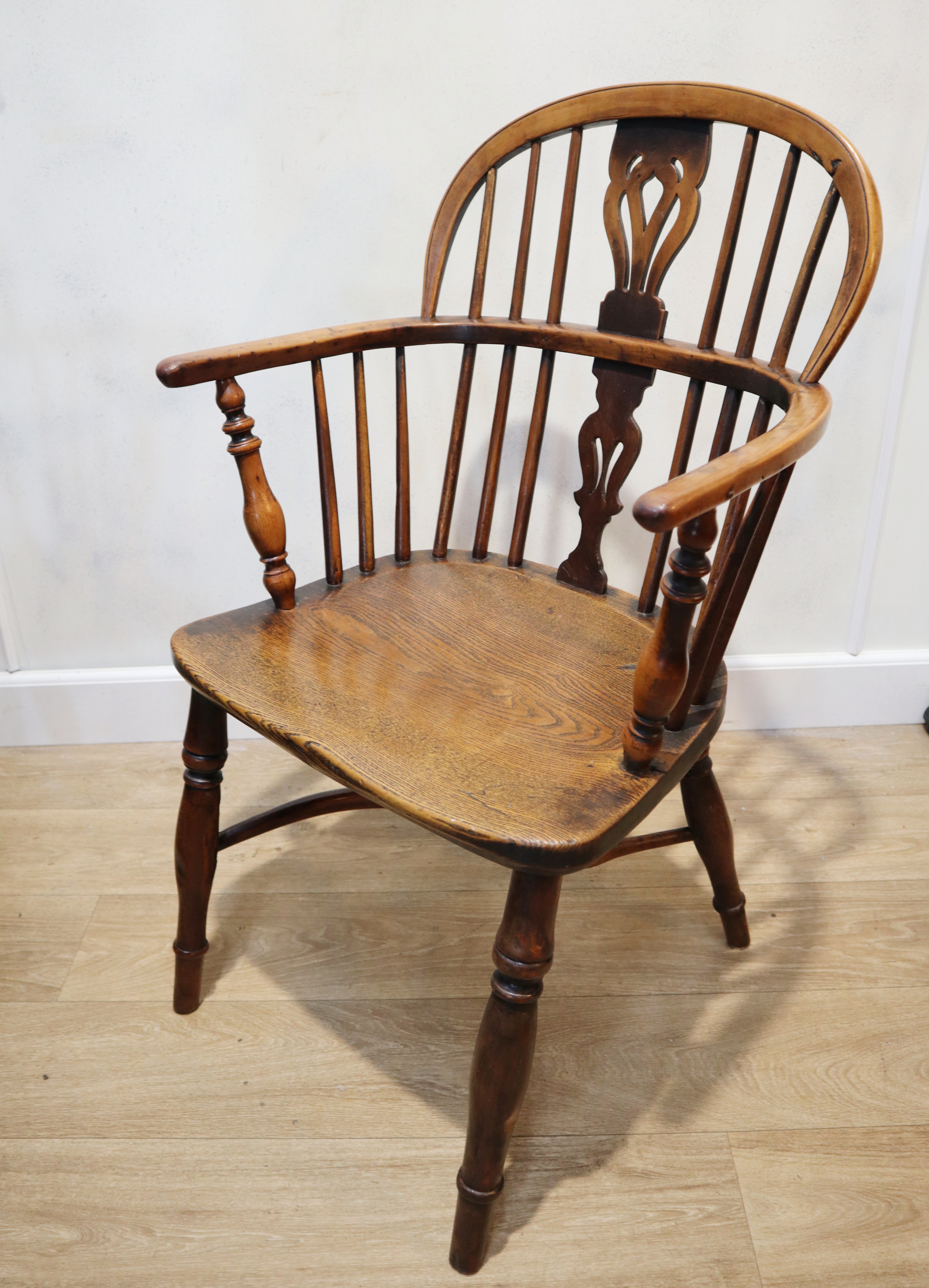 Set antieke Windsor armstoelen, taxushout