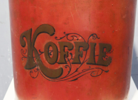 Groot antiek koffieblik