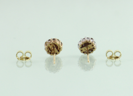 Gouden oorknoppen pavé gezet briljant geslepen diamantjes