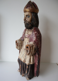 Antiek houten heiligenbeeld