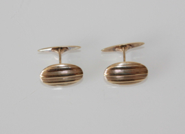 Vintage 14 karaat gouden ovale manchetknopen