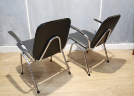 Set vintage buisframe armstoelen