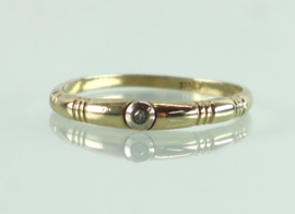 Vintage gouden ring met diamant